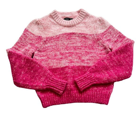 Banana Republic XS Petite Ombre Pink Wool Blend alpaca colorblock Sweater nwot - Picture 1 of 11